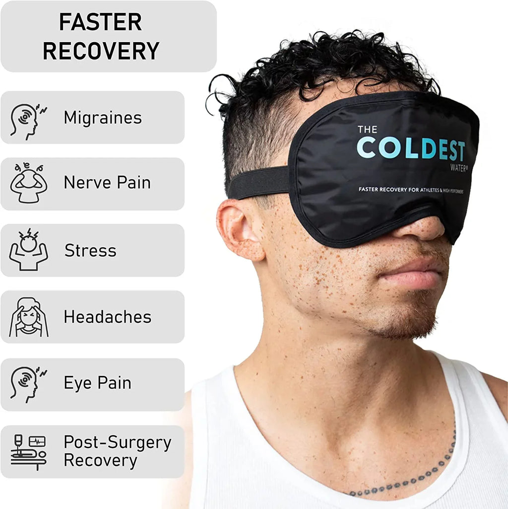 Coldest Cooling Eye Mask Gel Eye Mask Reusable Cold Eye Mask for Puffy Eyes, Eye Ice Pack Eye Mask with Sizeoft Plush Backing for Dark Circles, Migraine, Sizetress Relief