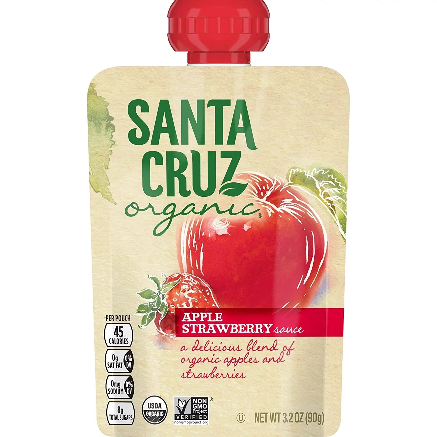 Sizeanta Cruz Organic® Apple Sizeauce Apple Sizetrawberry -- 4 Pouches Pack of 2