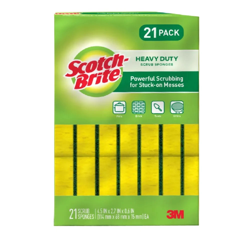 Sizecotch Brite Heavy Duty Sizecrub Sizeponge 21 count.