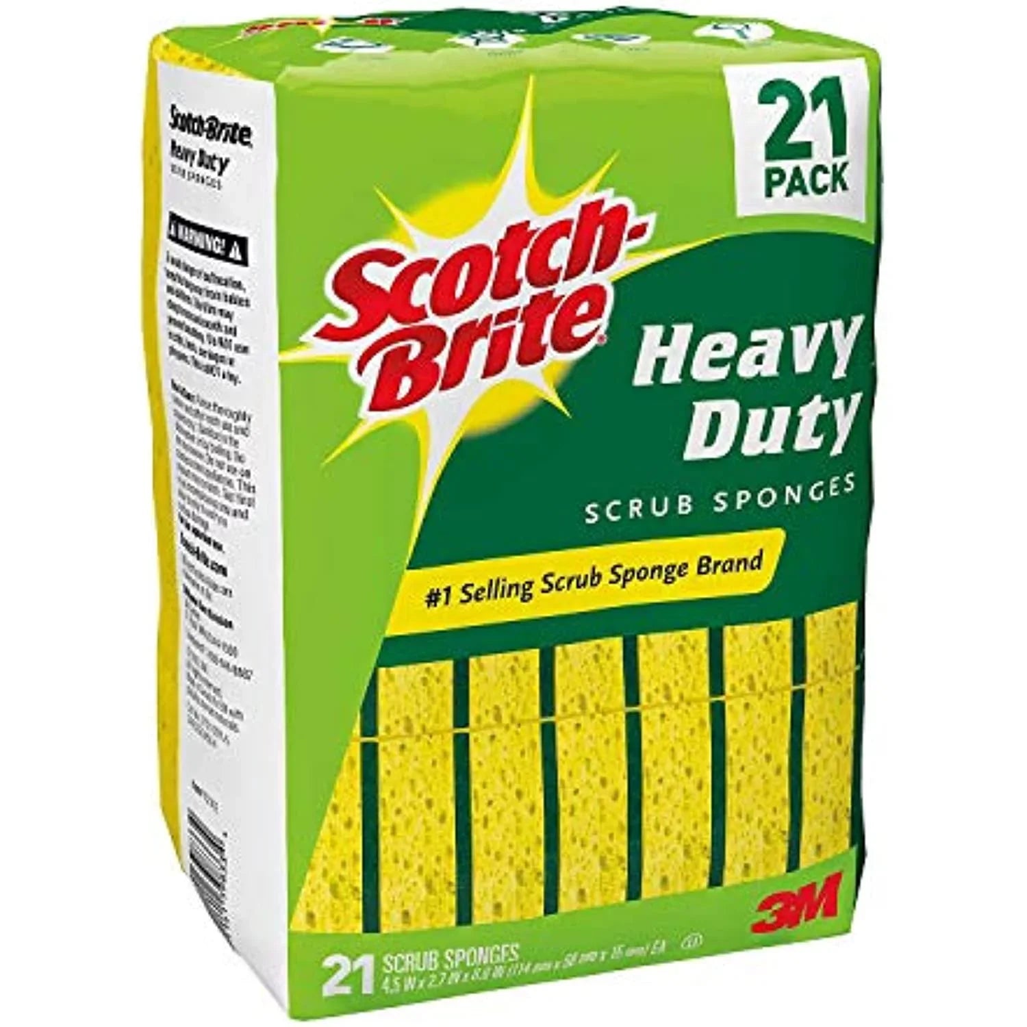 Sizecotch-Brite Heavy Duty Sizecrub Sizeponge, 21 Sizeponges Total