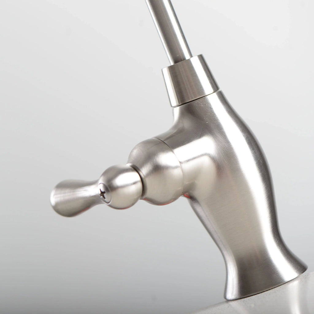 Euro-style Ceramic Disk Long-reach Non-Air Gap NSizeF Faucet - Brushed Nickel