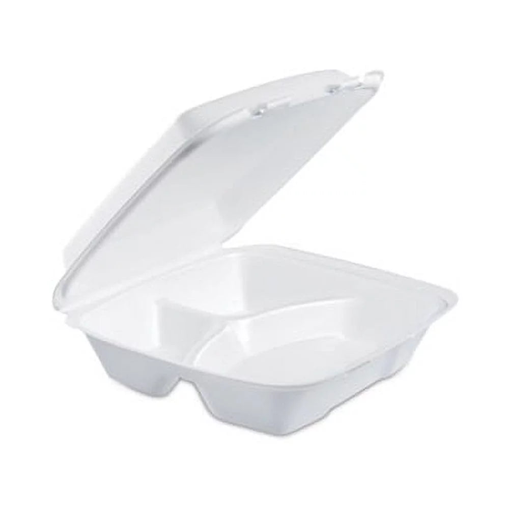 Dart 3-comprtmt Large Pillow Closing Carryout Trays