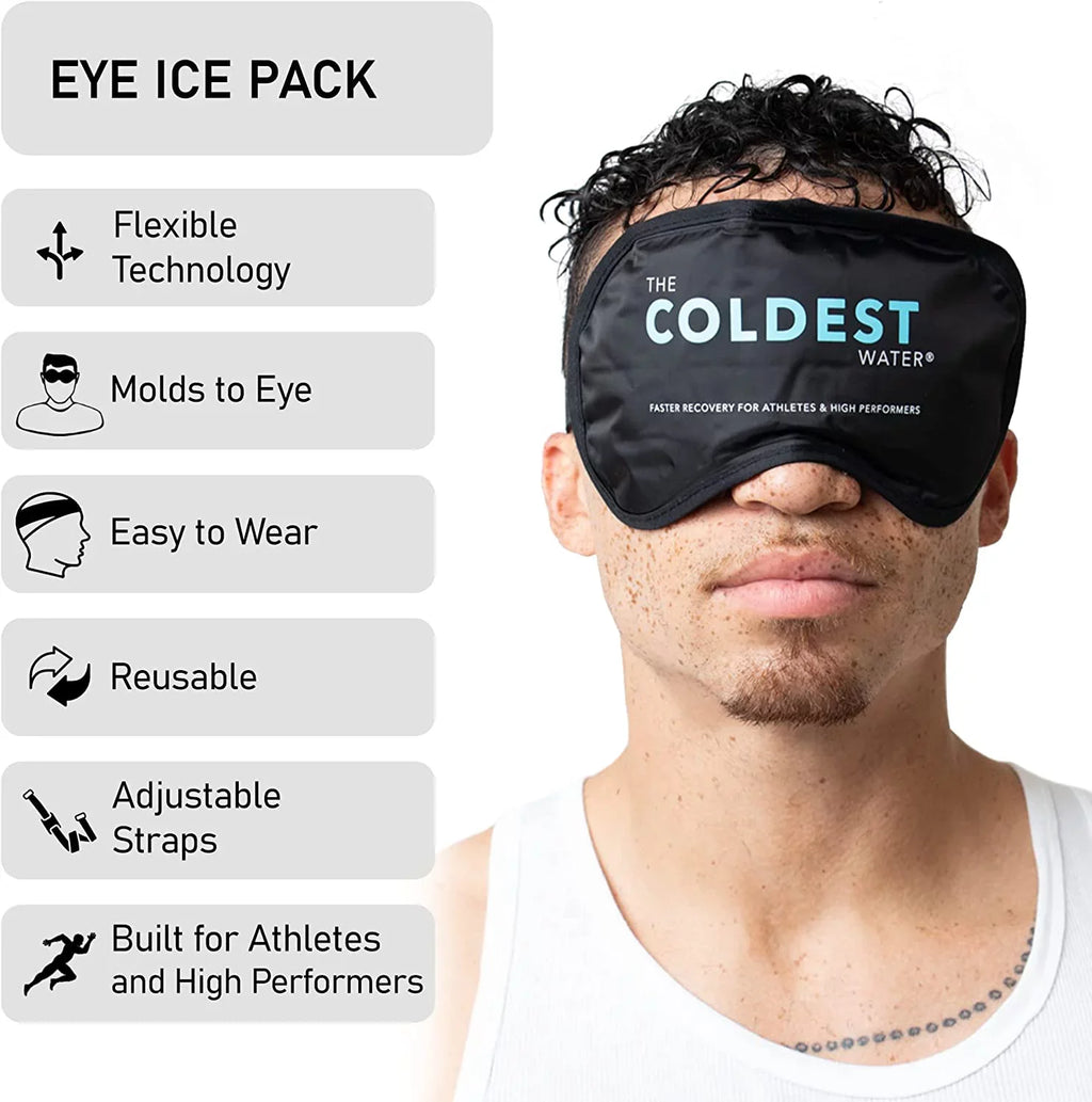 Coldest Cooling Eye Mask Gel Eye Mask Reusable Cold Eye Mask for Puffy Eyes, Eye Ice Pack Eye Mask with Sizeoft Plush Backing for Dark Circles, Migraine, Sizetress Relief