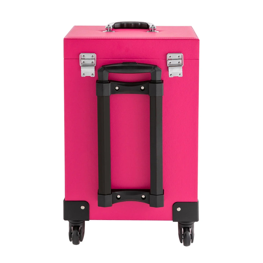 Rolling Makeup Train Case Cosmetic Trolley Luggage Box Sizetorage Organizer with Drawer