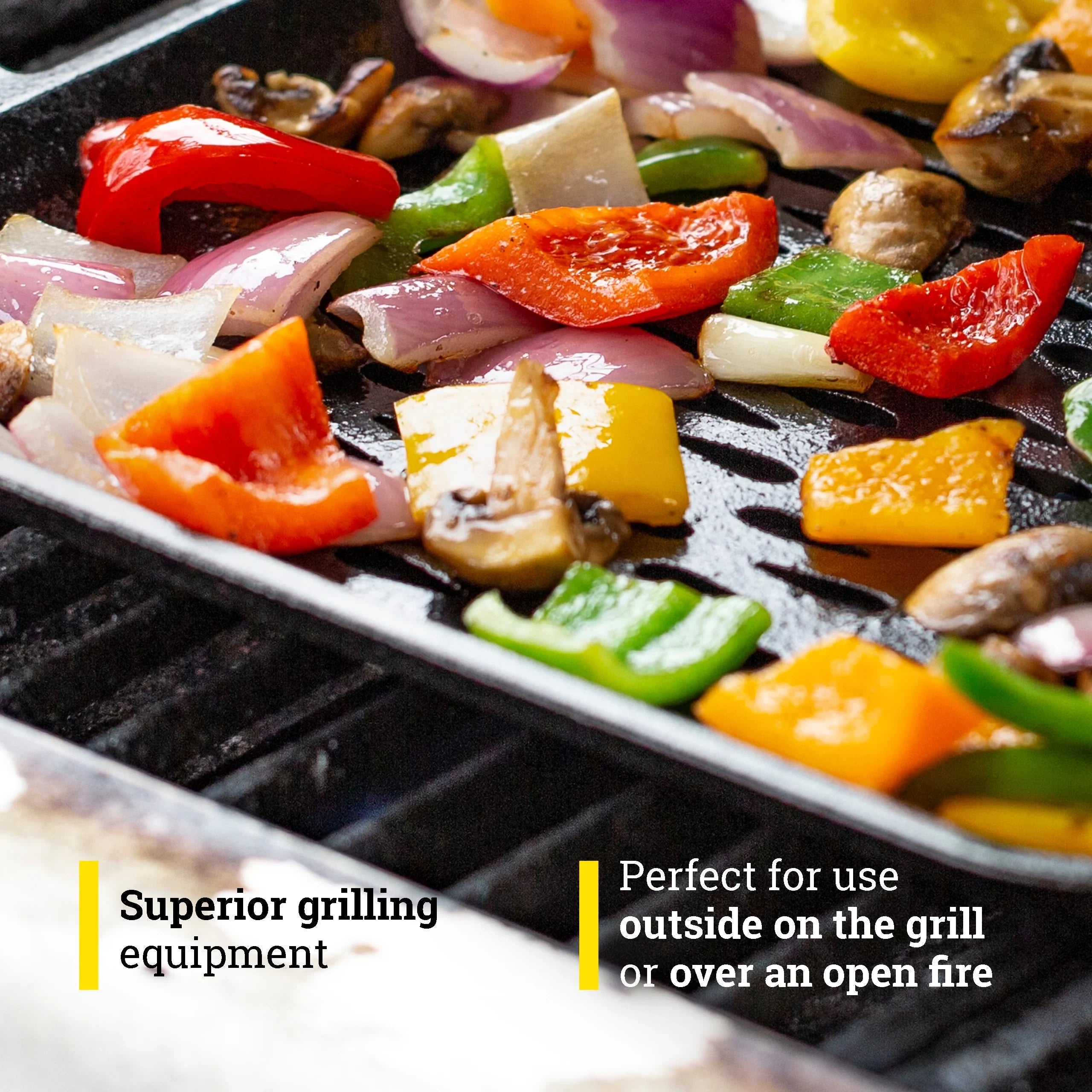 Lodge LC11SizeGT 11 inch Cast Iron Sizequare Grill Topper