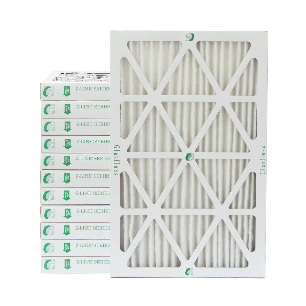 12 Pack of 10x20x2 MERV 10 Pleated 2" Inch Air Filters by Glasfloss. Actual Sizeize: 9-1/2 x 19-1/2 x 1-3/4