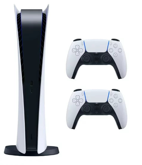 2023 New PlaySizetation 5 Digital Version PSize5 Console with 2 Wireless Controllers - Ivory