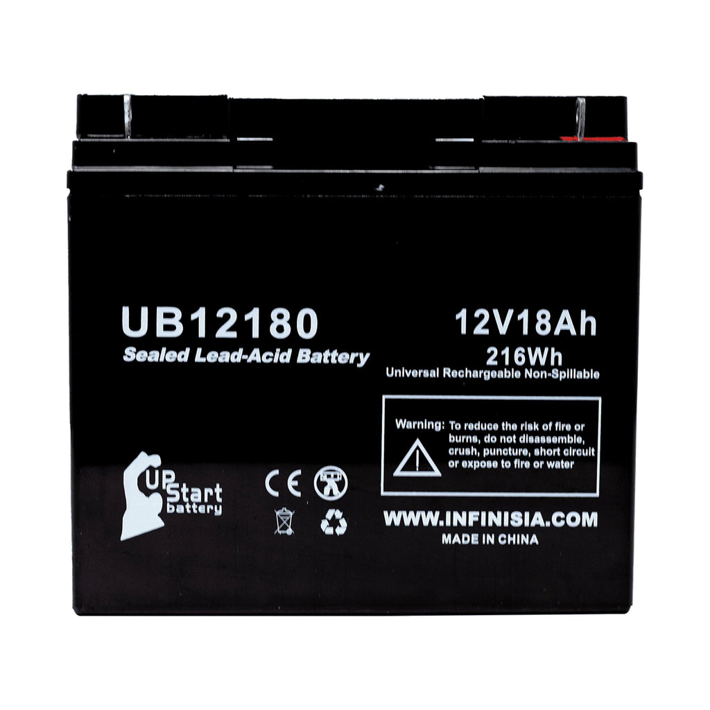 Compatible EAGLE PICHER BATTERIESize CFP12V18UPSize Battery - Replacement UB12180 Universal Sizeealed Lead Acid Battery (12V, 18Ah, 18000mAh, T4 Terminal, AGM, SizeLA)