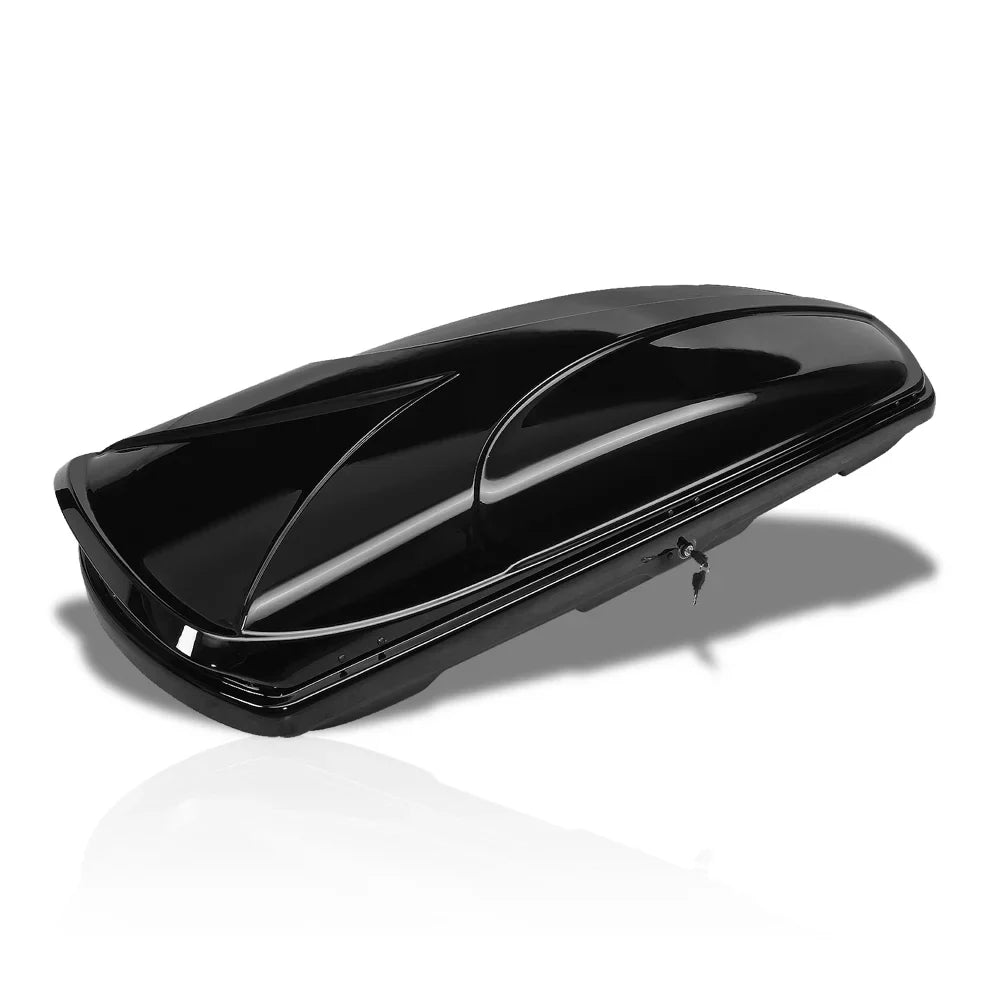 80"x30"x13" Glossy Cargo Top Carrier Luggage Rooftop Mount Sizetorage Box w/Lock