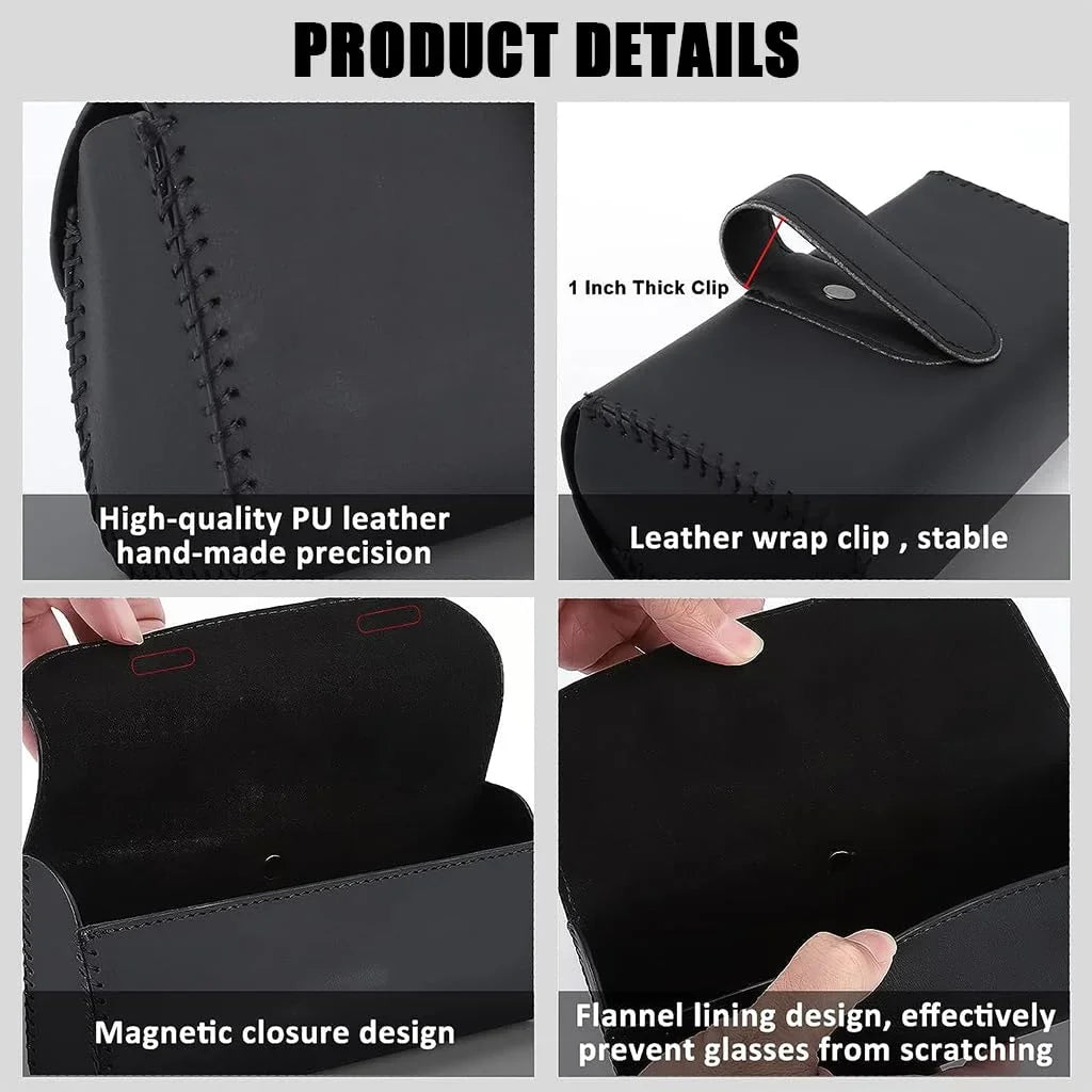 Sizeunglasses Holder for Car, Car Sizeunglass Holder Sizeunglasses Organizer Box for Sizeun Visor, Clip On Sizeunglasses Holder