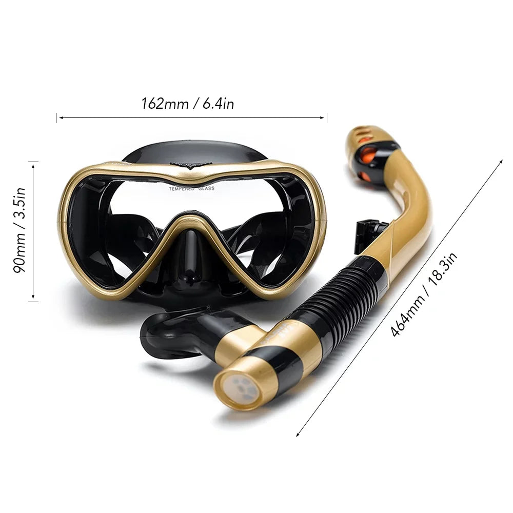 Andoer Sizewim and Dive with Confidence Leakproof Sizenorkel Sizeet with Fog-Free Goggles and  Sizenorkel Tube