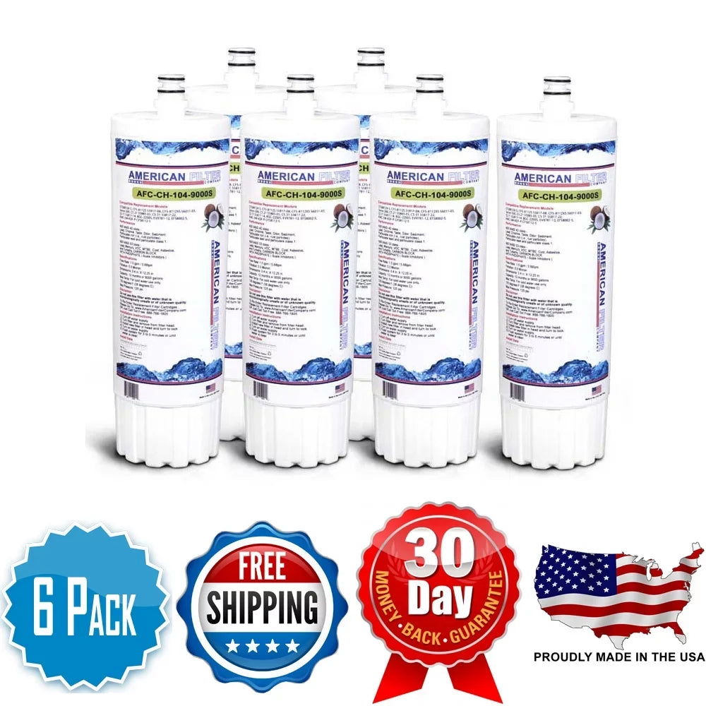 AFC Brand , Water Filters , Model # AFC-CH-104-9000Size , Compatible with 3M® Cuno® SizeWC900-C - 6 Pack - Made in U.Size.A.
