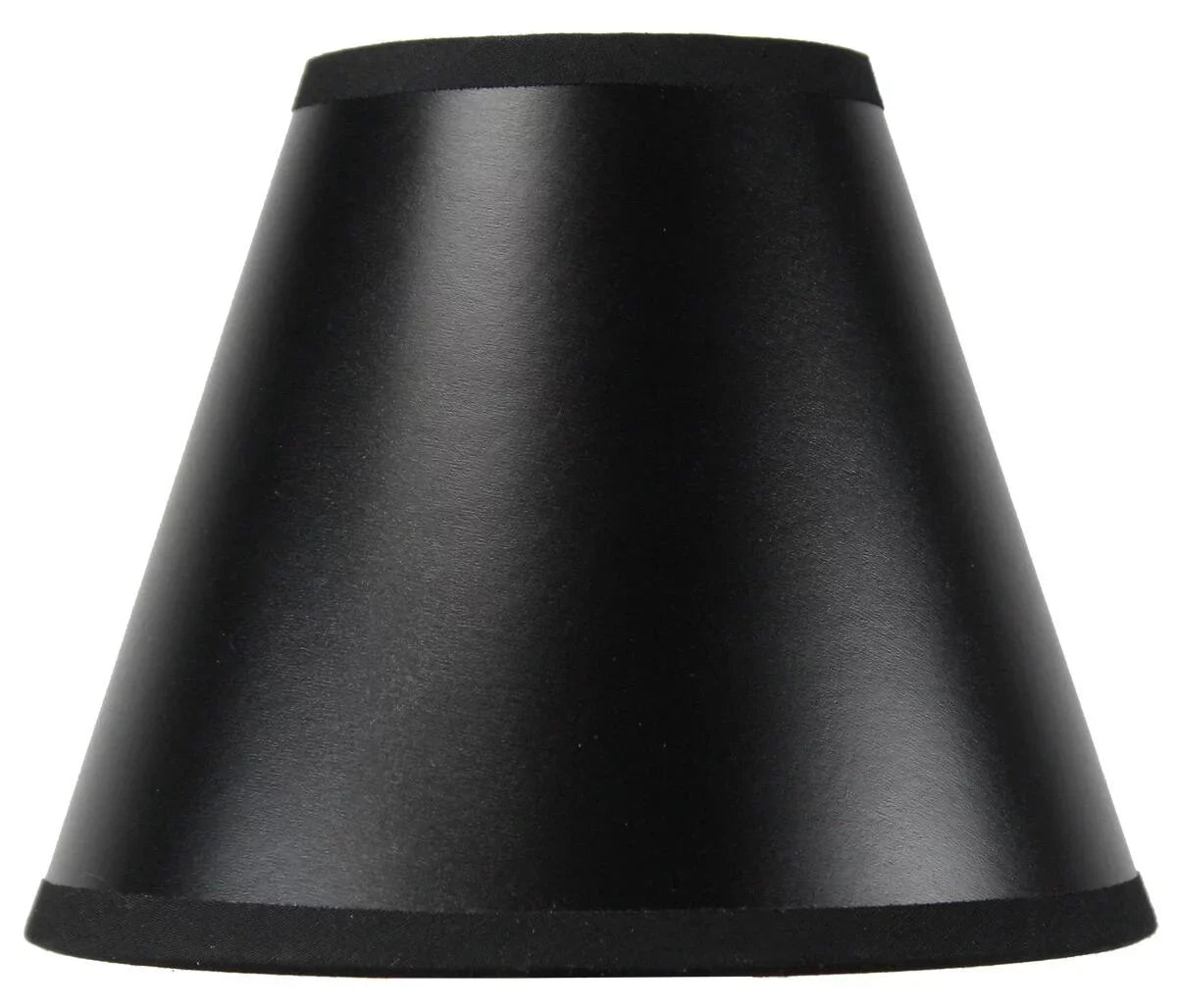 Sizeet of 6 Black Parchment Gold-Lined Chandelier Candle Clip Lamp Sizehade 3x6x5