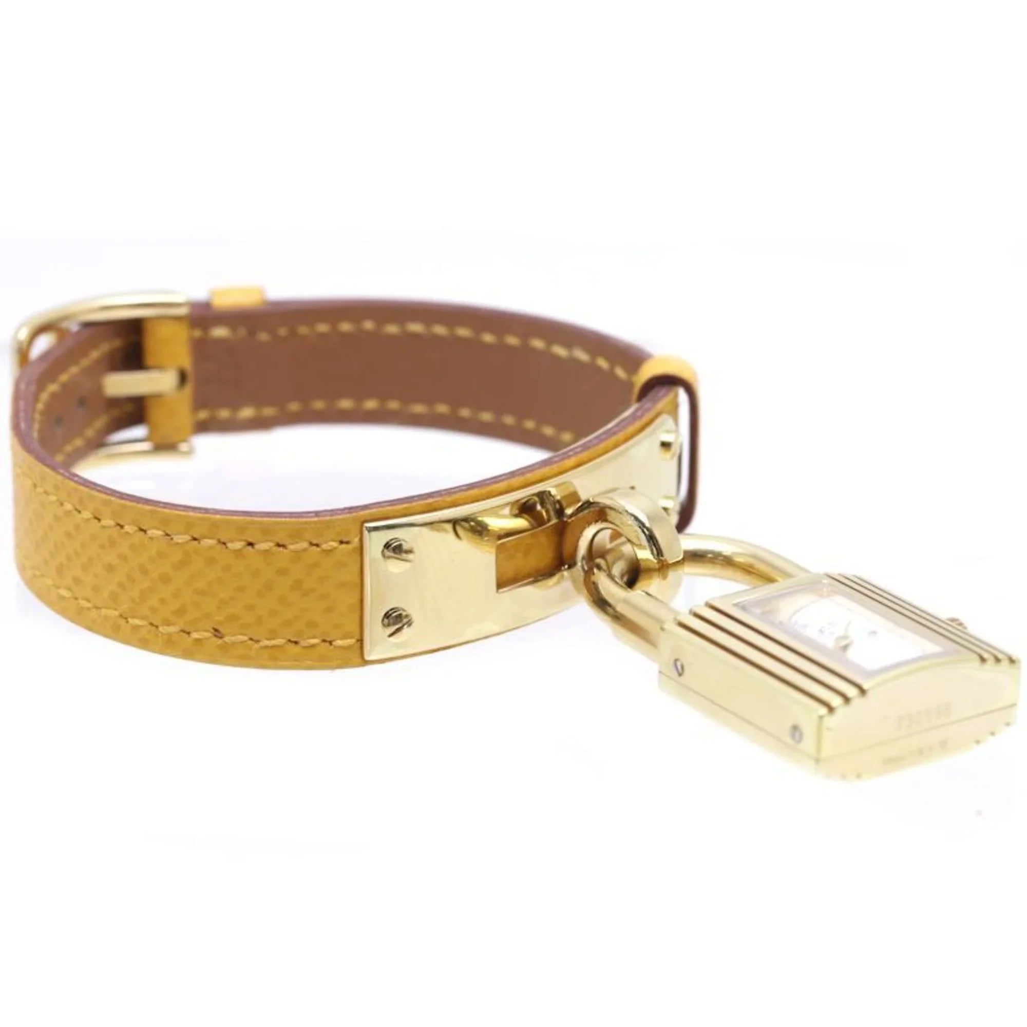 Pre-Owned HERMESize Kelly Watch KE1.201 ○Y stamp GP (gold plated) x Vaux Epson Ladies 39261 (Good)