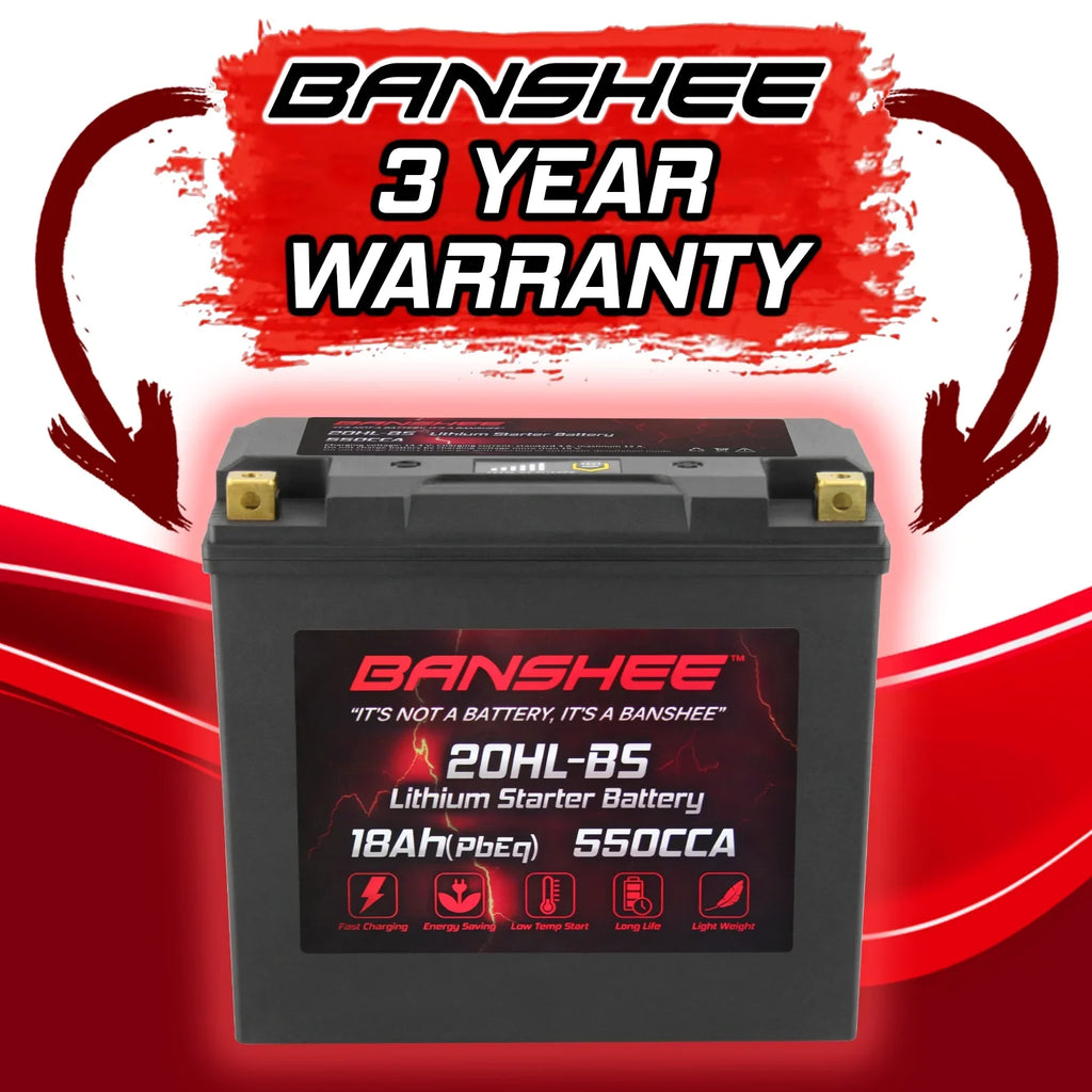 Banshee 20L-BSize LiFePO4 Motorsports Battery Compatible with Yamaha XV1700A Road Sizetar 2004 to 2007