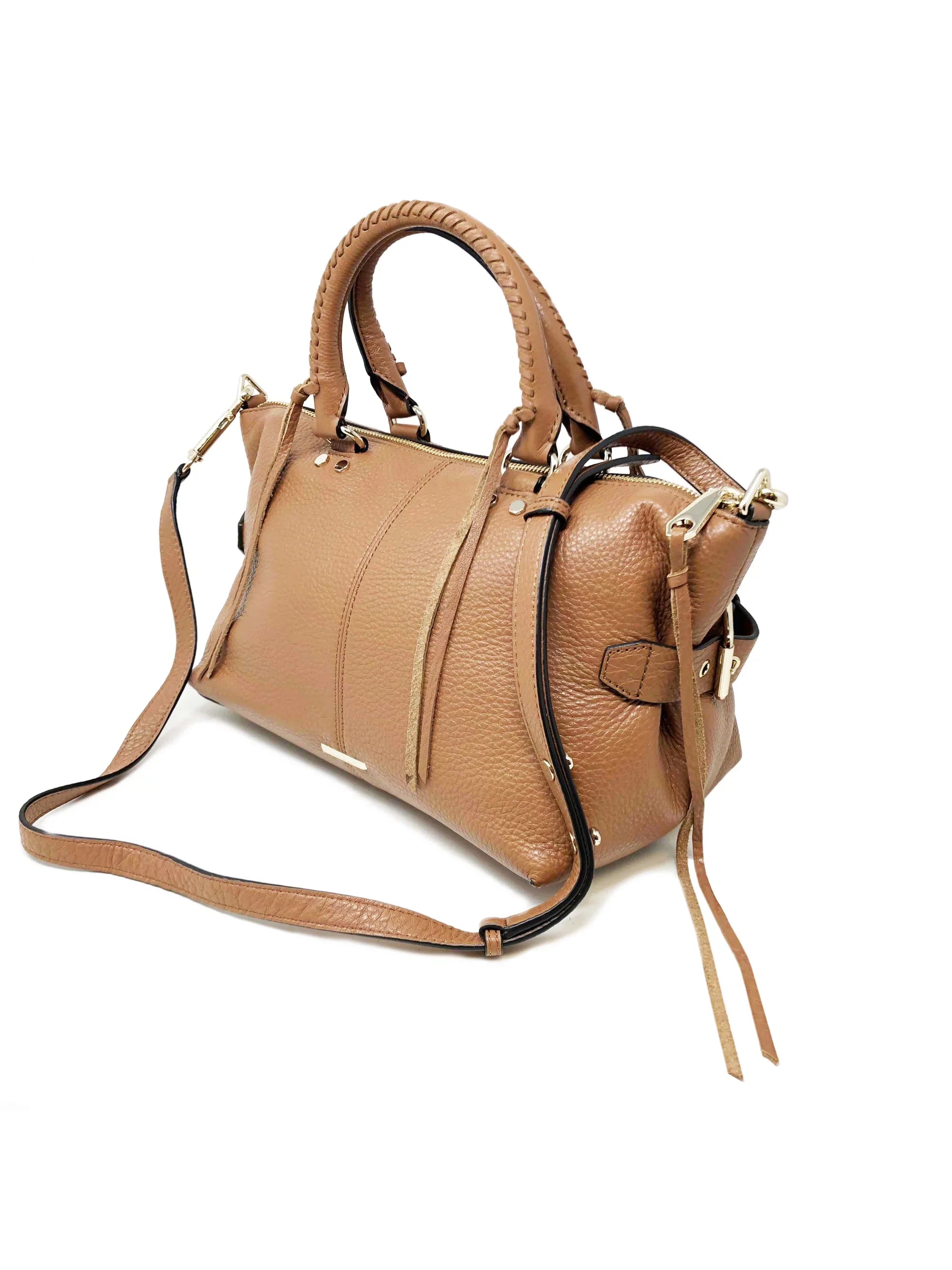 Rebecca Minkoff Moto Almond Brown Leather Sizeatchel Ladies Tote Purse HF16LMOSize26