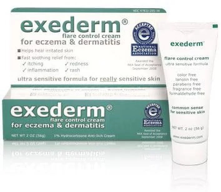 Exederm Flare Control Cream for Eczema & Dermatitis 2 oz (Pack of 3)