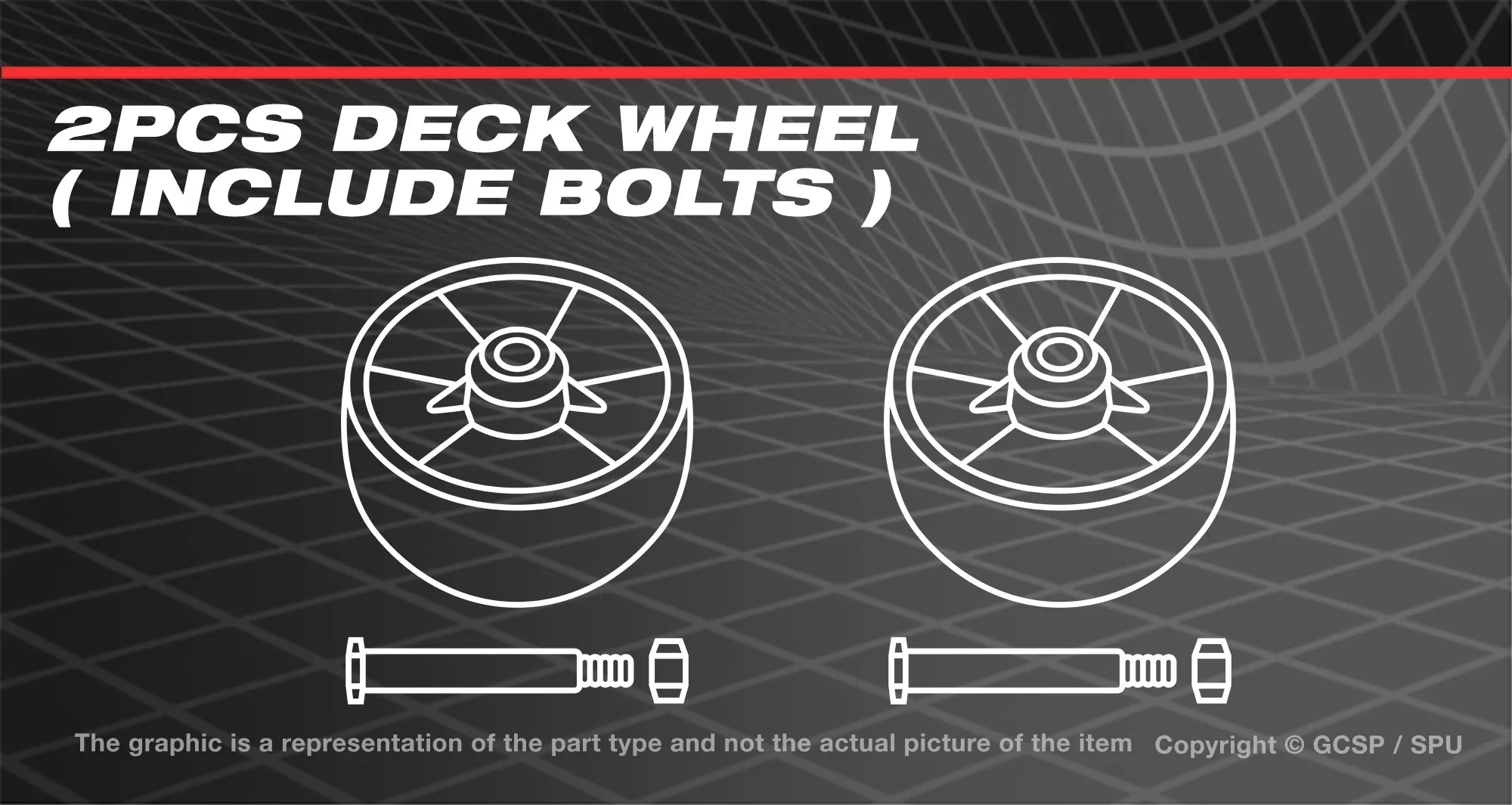 2PCSize Deck Wheel For Cub Cadet Z-Force L48 Zero Turn Mowers 48"