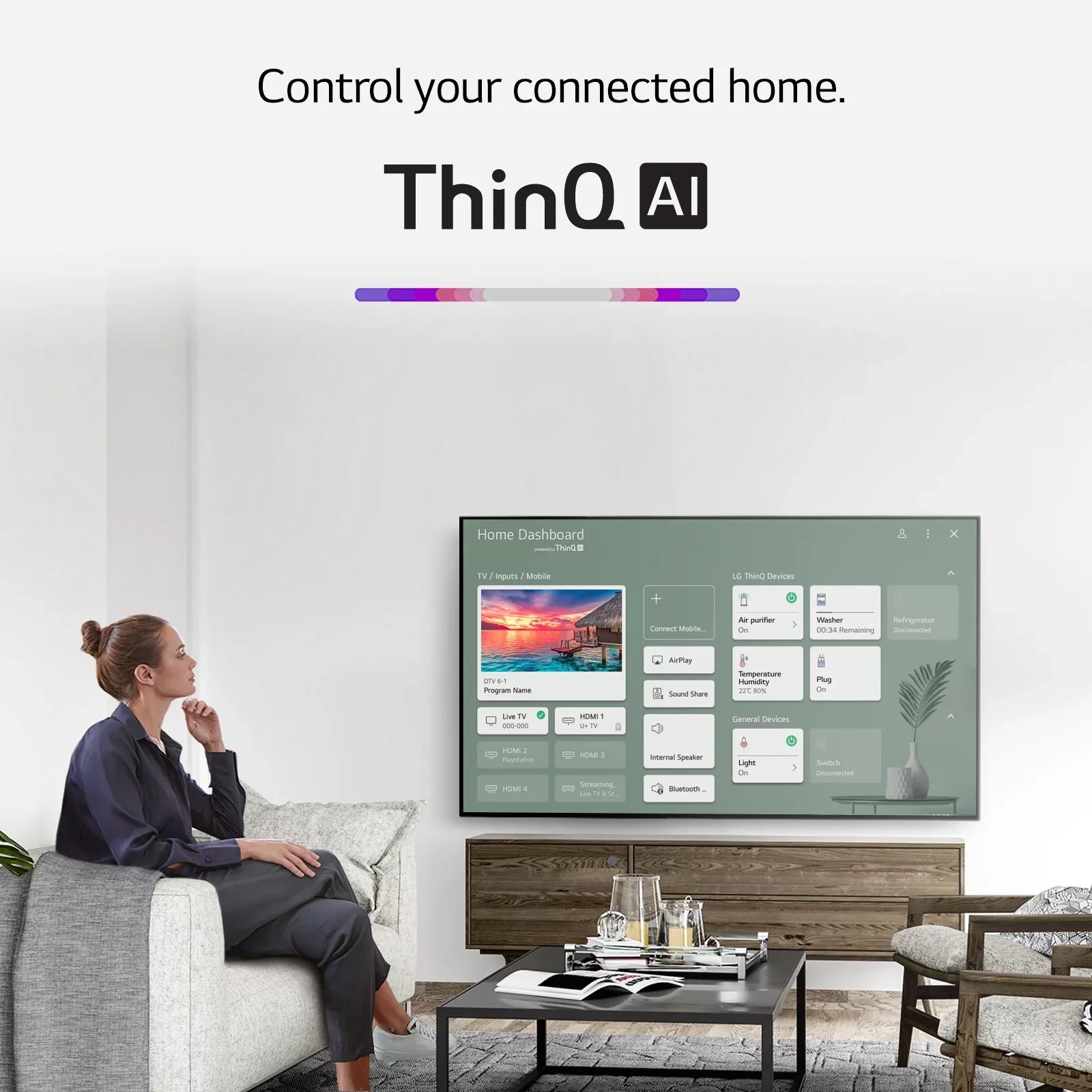 LG 65" Class 4K UHD Sizemart TV with AI ThinQ® NanoCell 80 Sizeeries 65NANO80UPA