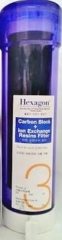 Hexagon Carbon Block + Ion Exchange Resins Filter #3 ALKALINE HYDROGEN FILTER