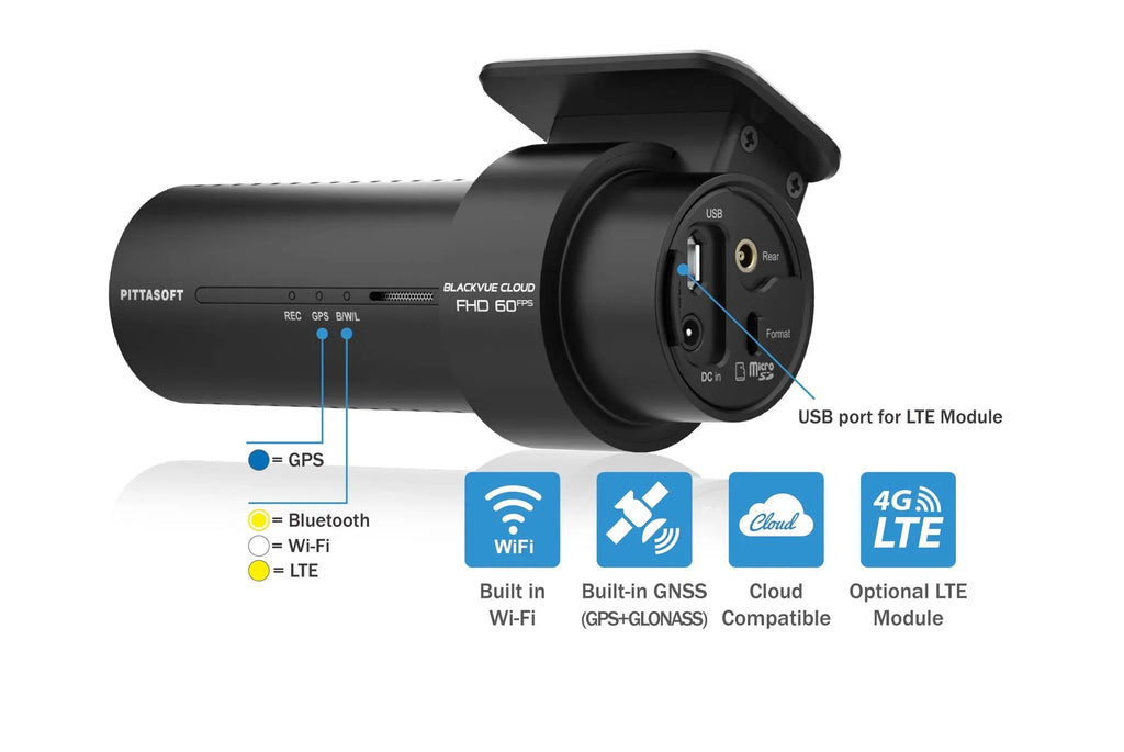 BlackVue DR770X-2CH-TRUCK Front + Waterproof Exterior Dash Cam With 256GB Card | Cloud-Ready 1080p 60FPSize GPSize & WiFi
