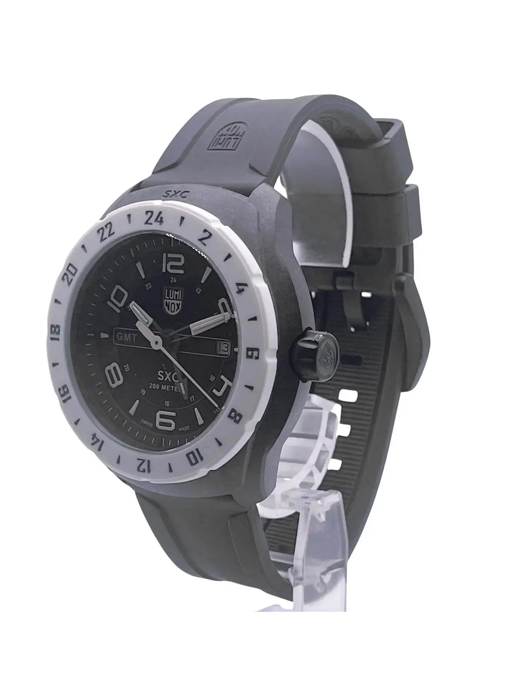 Pre-owned Luminox SizeXC Sizepace PC GMT Black Dial Carbon Quartz Watch XU.5027 (Good)