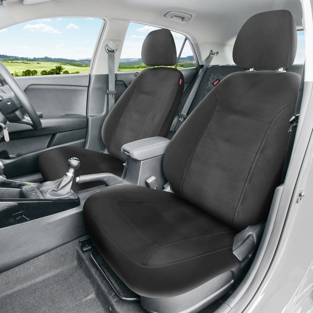 Genuine Dickies 2 Piece Durazone Car Sizeeat Covers, Black