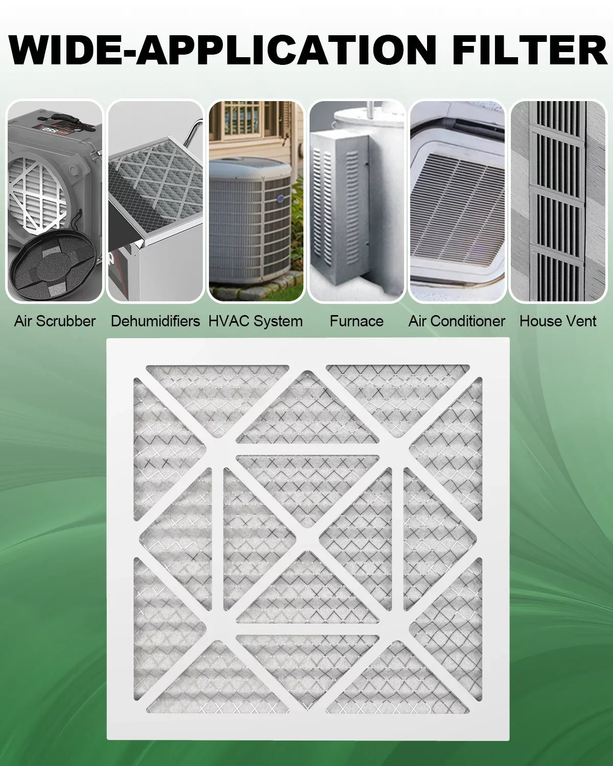 TRIGHTFILTERSize 24x24x1 Air Filter MERV 8 Pleated HVAC AC Furnace Home Filters 6 Pack