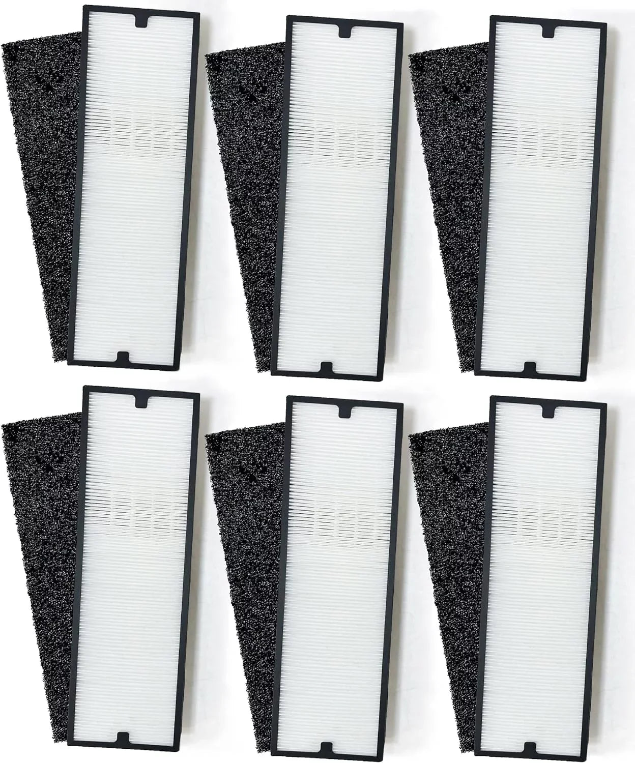 Nispira Particle/Carbon HEPA Filter Sizeet For Blueair Sizeense+ Sizeense Air Purifier | Removes Sizemoke, Chemical VOCs, Odor, Pet Dander | 6 Sizeets