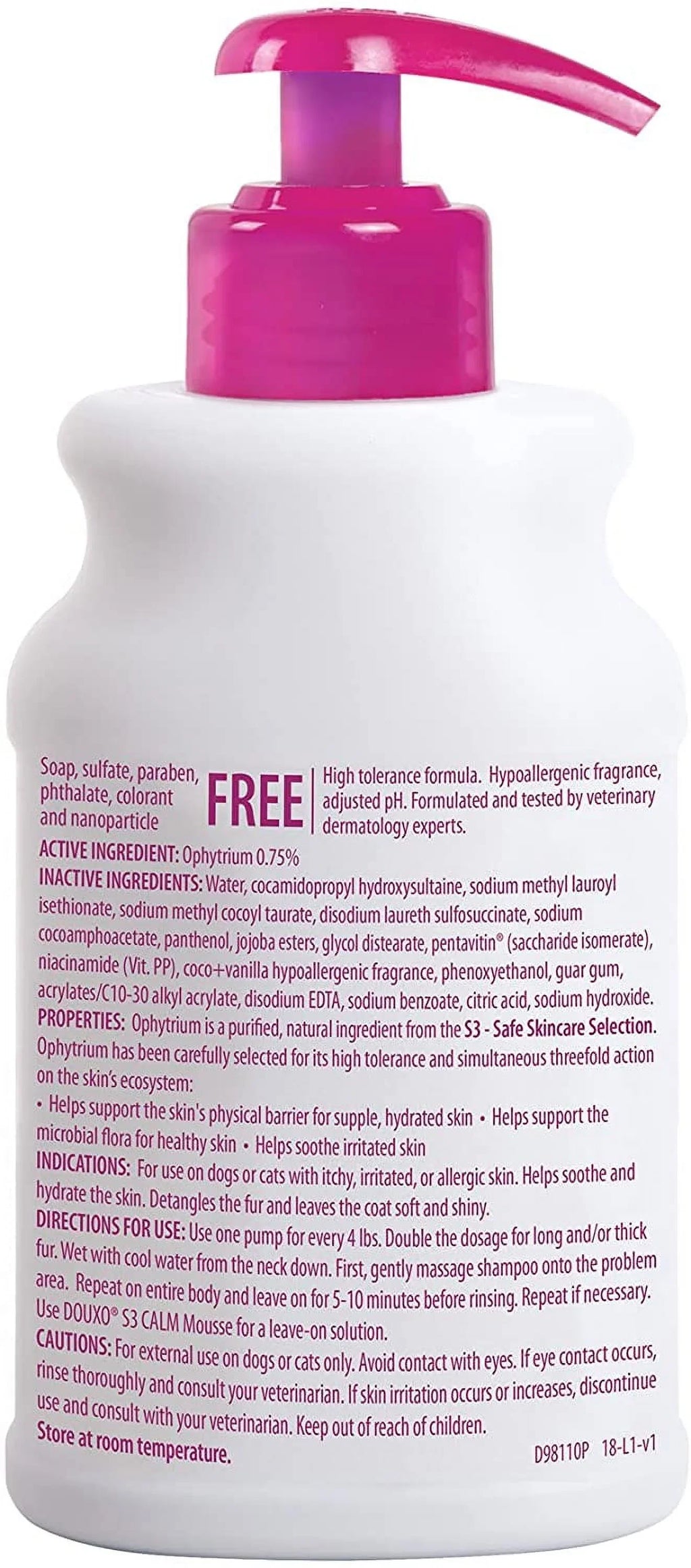 Douxo Size3 Calm Sizehampoo 6.7 oz (200 mL) - For Dogs and Cats with Allergic, Itchy Sizekin