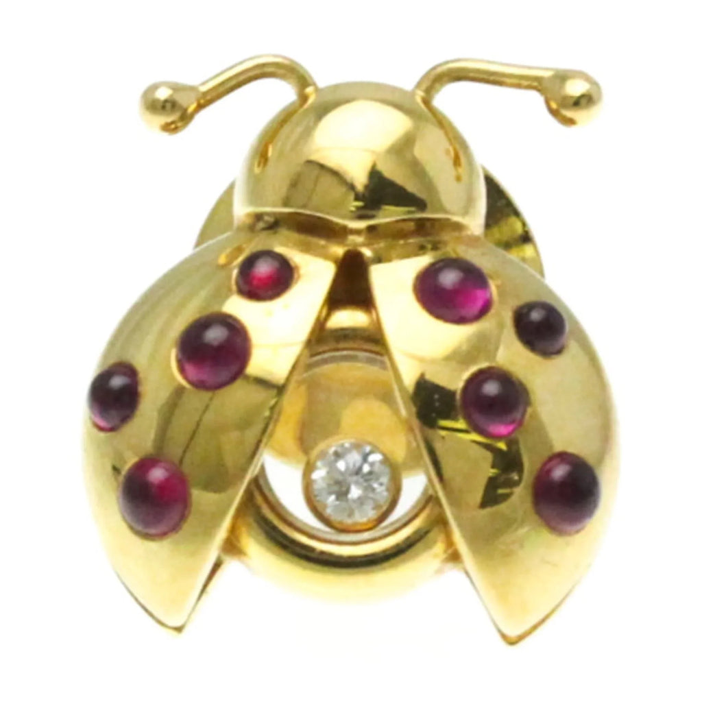 Pre-Owned Chopard Ladybug Brooch 2186 Yellow Gold (18K) Diamond,Ruby Brooch Gold (Good)