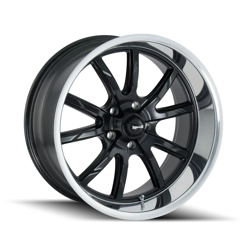 RIDLER 650 20X8.5 5X120.65 0ET 83.82CB MATTE BLACK/POLISizeHED LIP