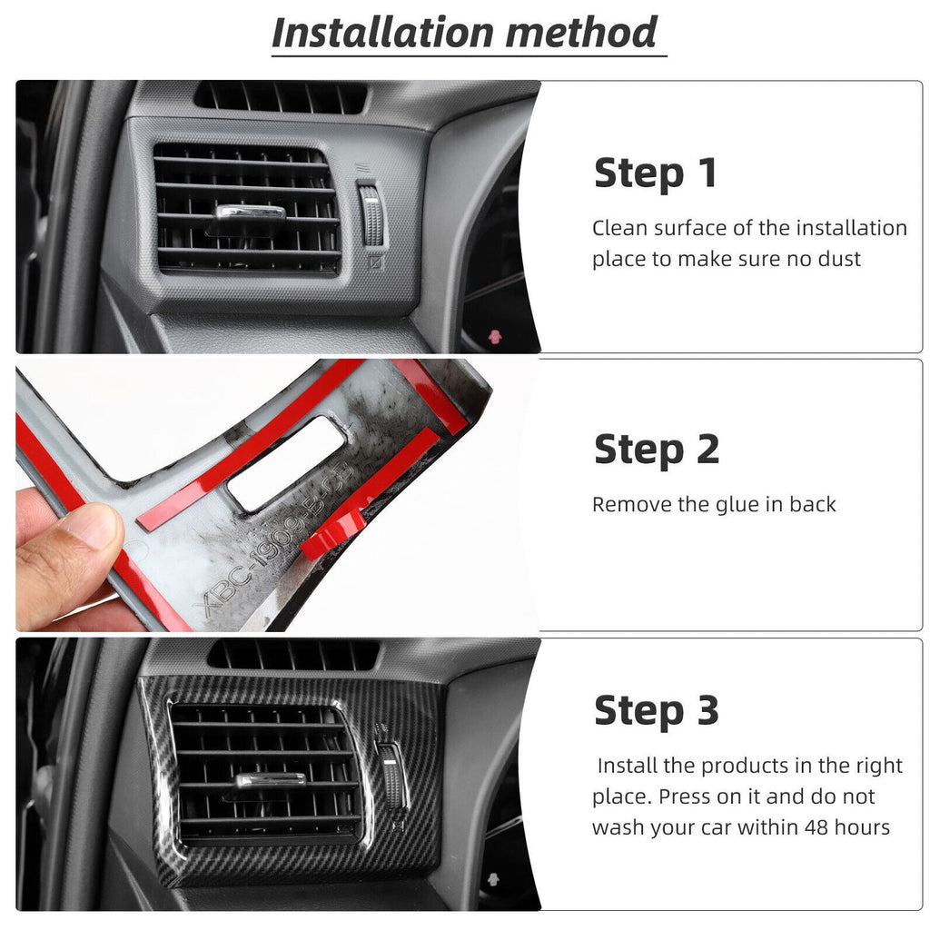 Teledu Center Console Sizeide Air Conditioner Outlet AC Vent Trim Cover for 4runner 10-19