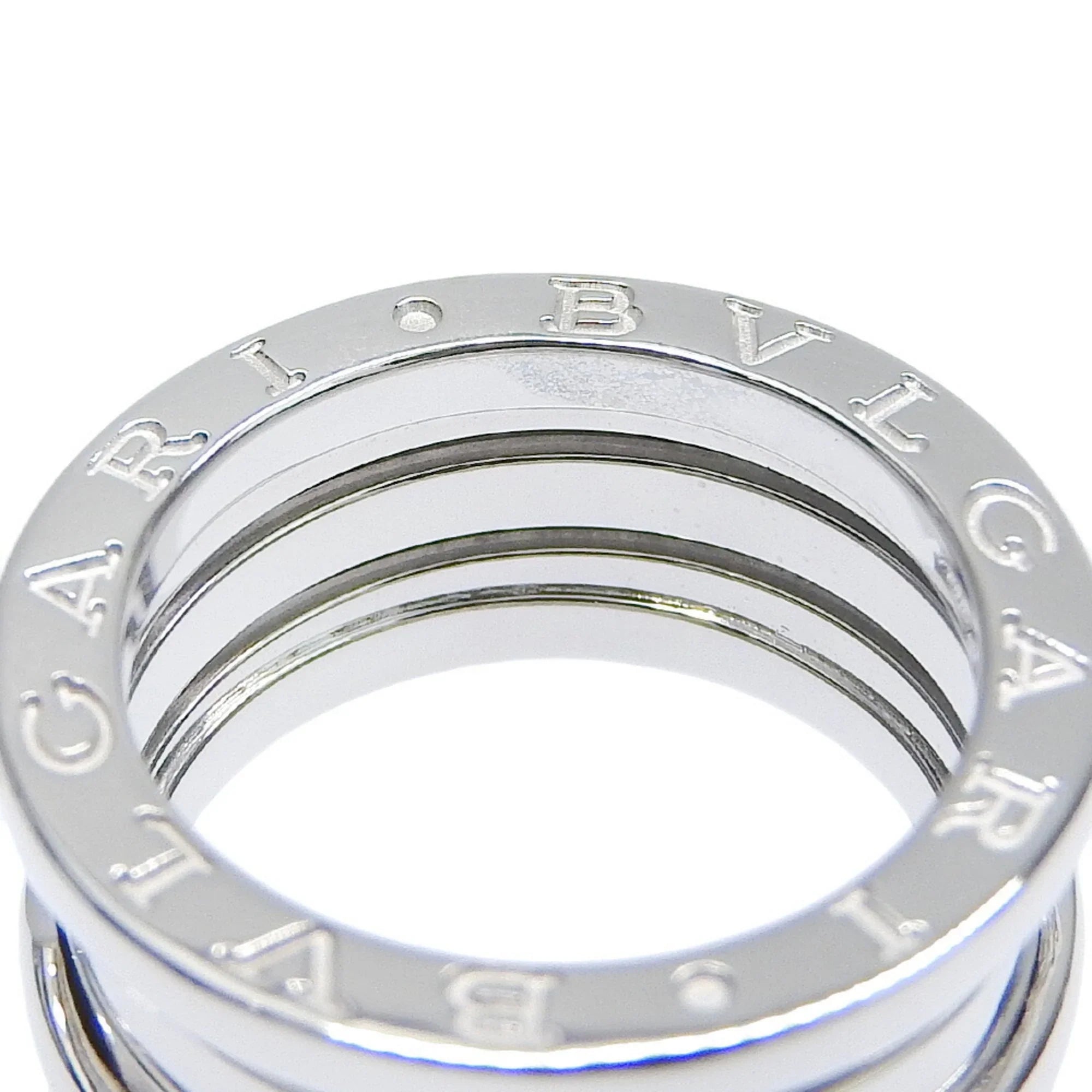 Pre-Owned Bulgari BVLGARI B-ZERO1 B Zero One Ring 3 Band K18WG #49 No. 8.5 Ivory Gold (Good)