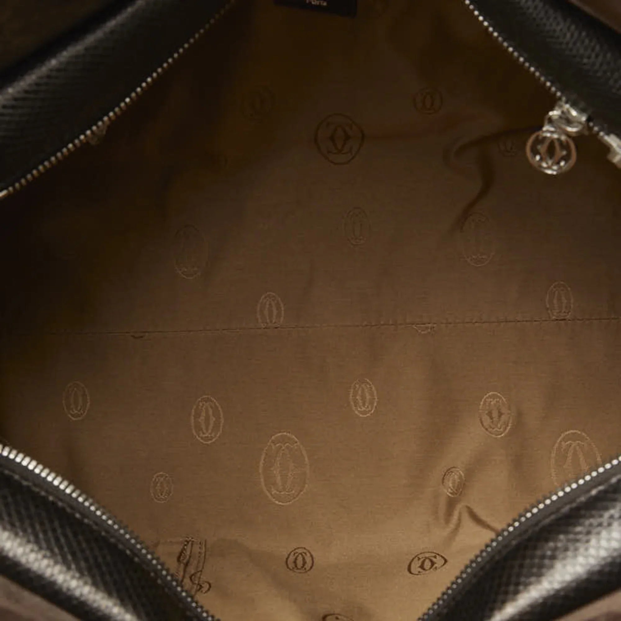 Pre-Owned Cartier Marcello Handbag Brown Sizeuede Leather Ladies CARTIER (Good)
