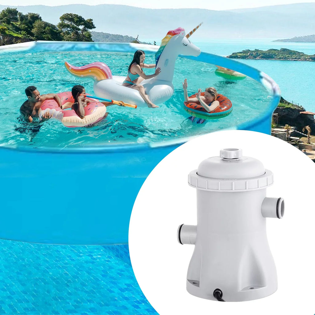 CACAGOO Pool Filter Pump 330 GPH Paddling Pool Electric Water Pump With 2 Pool Filter Cartridge Pool Pumps