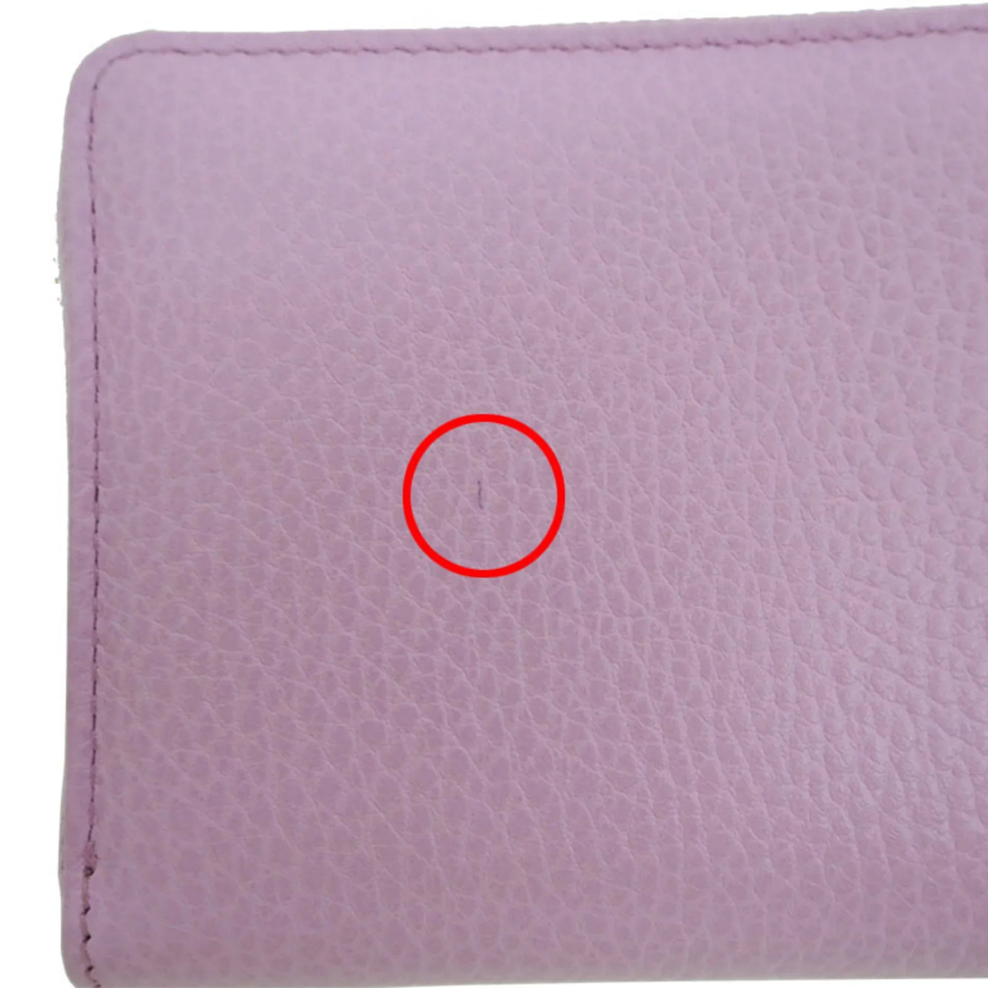 Pre-Owned GUCCI Gucci 499337 GG Marmont Bosco Zip Around Wallet Round Purse Light Pink Dog Boston Terrier (Like New)