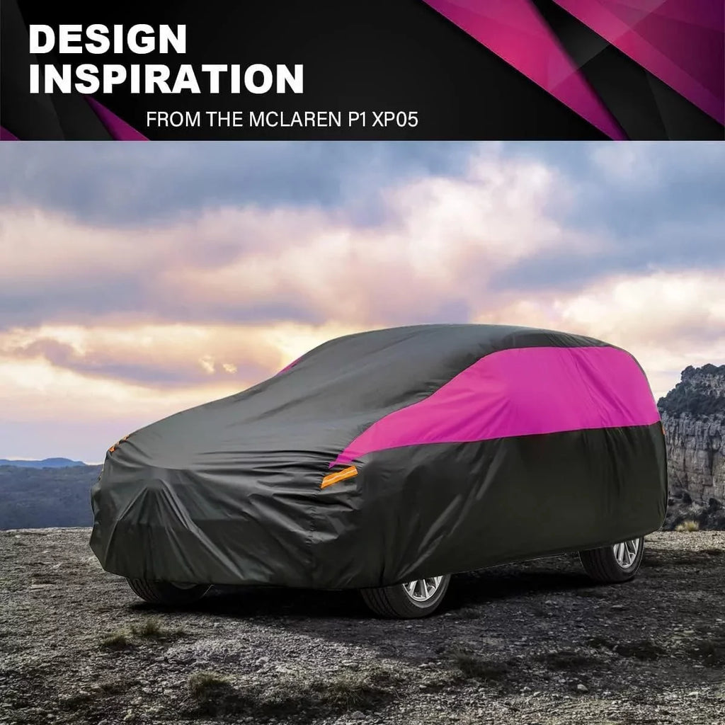 Molebt SizeUV Car Cover Waterproof All Weather , Sizeize Fit for SizeUV Jeep Up to 181 inch, Pink
