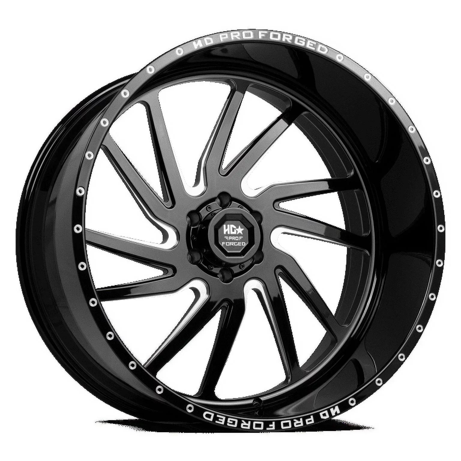 LUXXX HD FORGED LHD PRO 1 HORNET 24X14 6X139.7 -76ET 122.1CB Gloss Black Milled Wheel