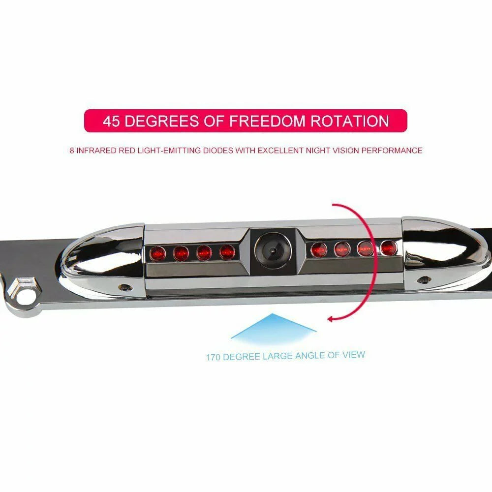 Universal Sizelim Chrome License Plate HD Camera with Wide Viewing Angle