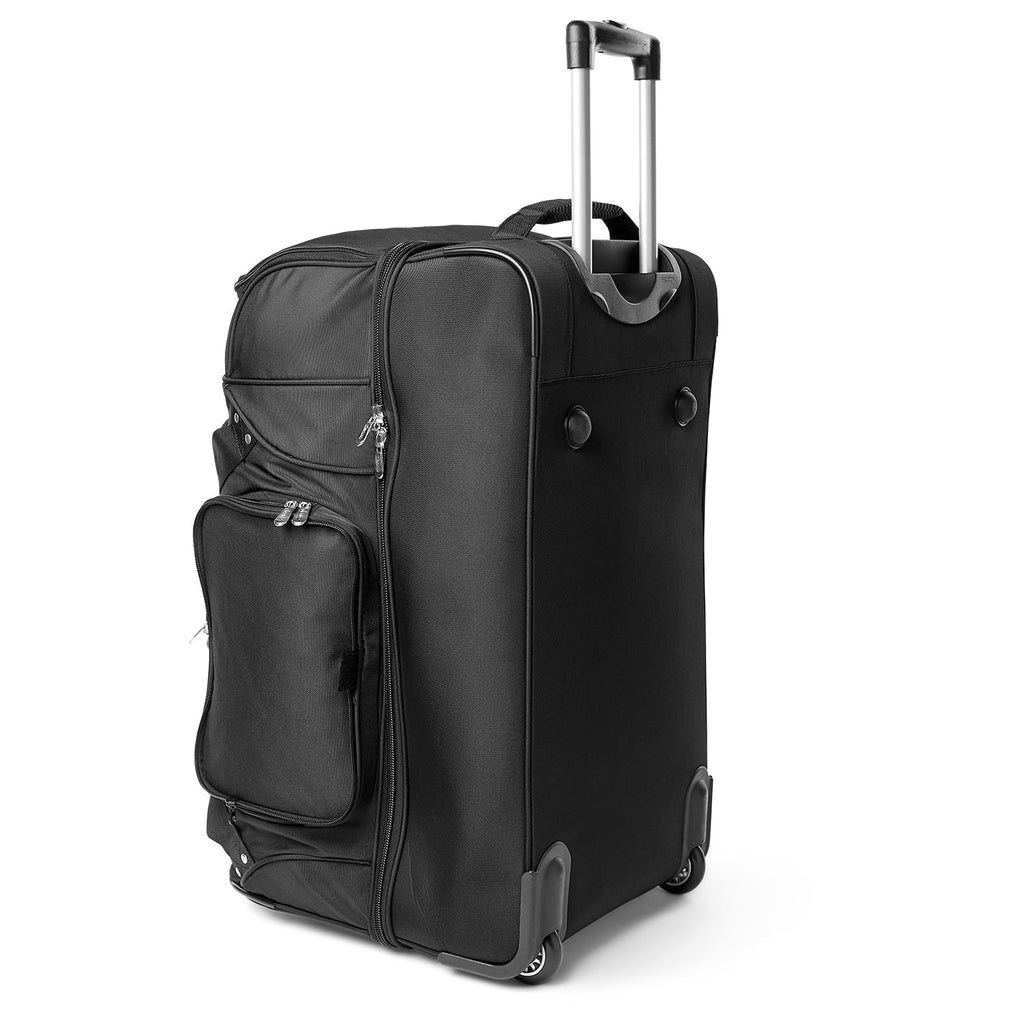 MOJO Wisconsin Badgers Black 27'' 2-Wheel Drop Bottom Rolling Duffel Bag