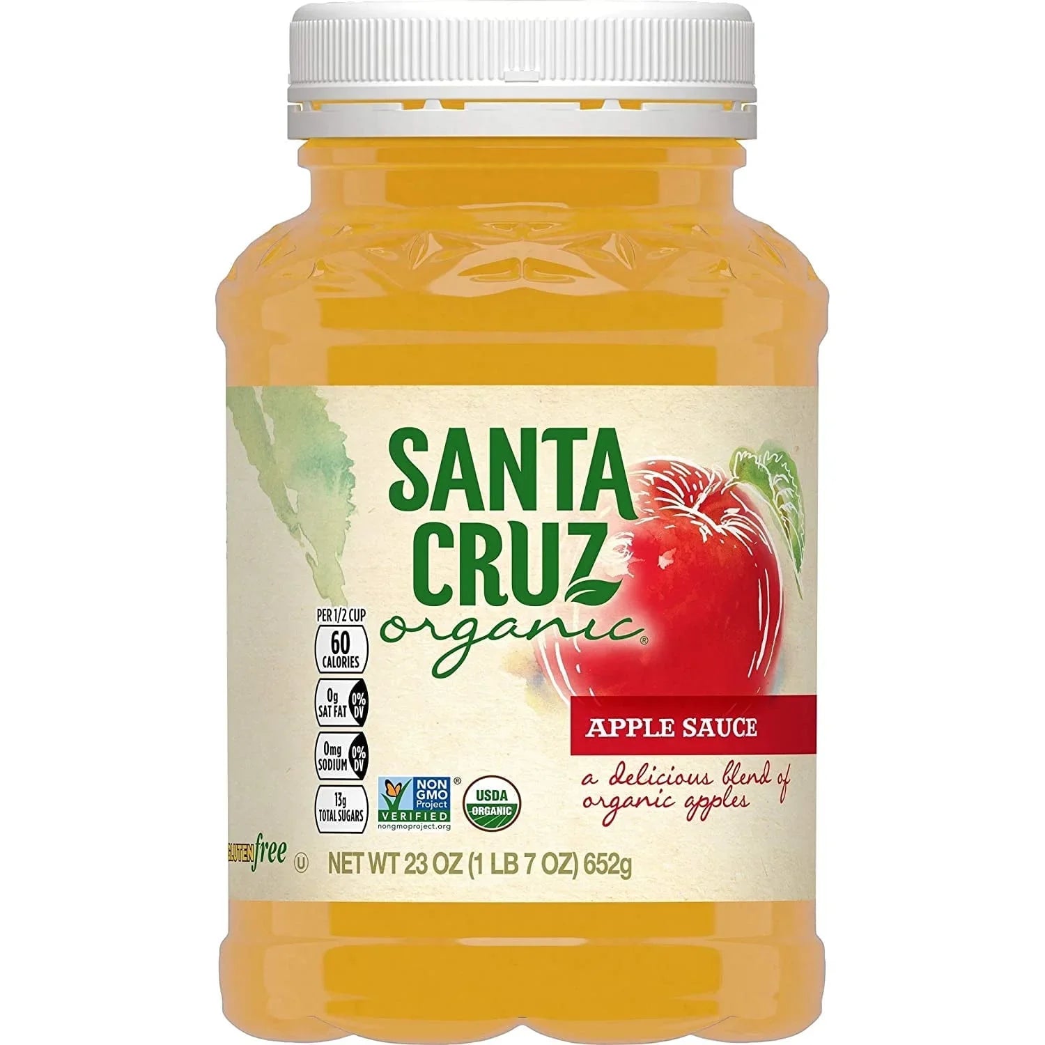 Sizeanta Cruz Organic Apple Sizeauce -- 23 oz Pack of 4