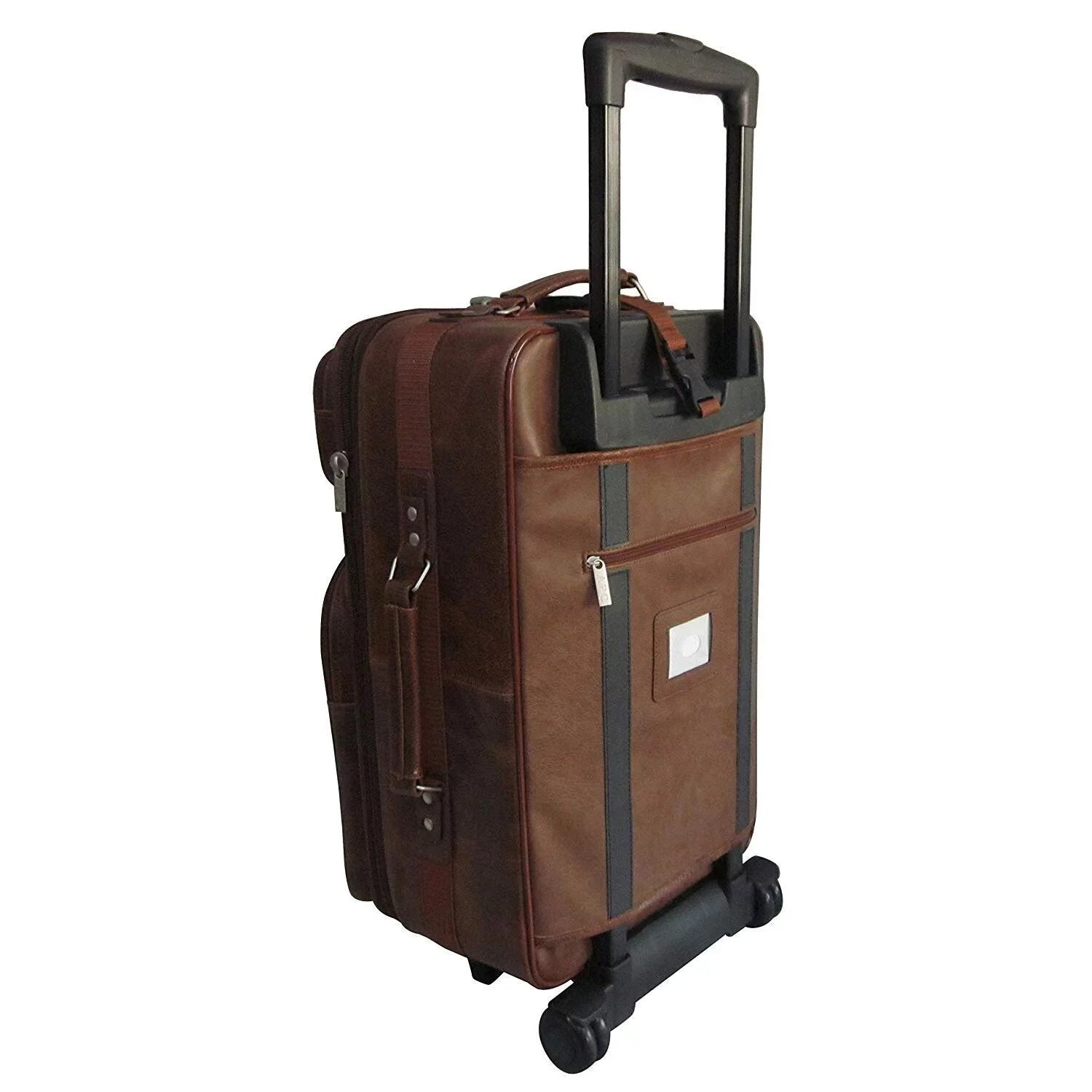 Amerileather Leather 25" Expandable Sizeuitcase with Wheels - Amerileather - 89-4