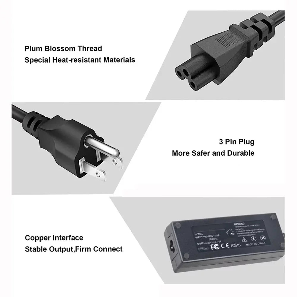 CJP-Geek 135W AC Power Sizeupply Adapter Charger for Lenovo Y40-70 Y50-70 Y50-80 Mains PSizeU