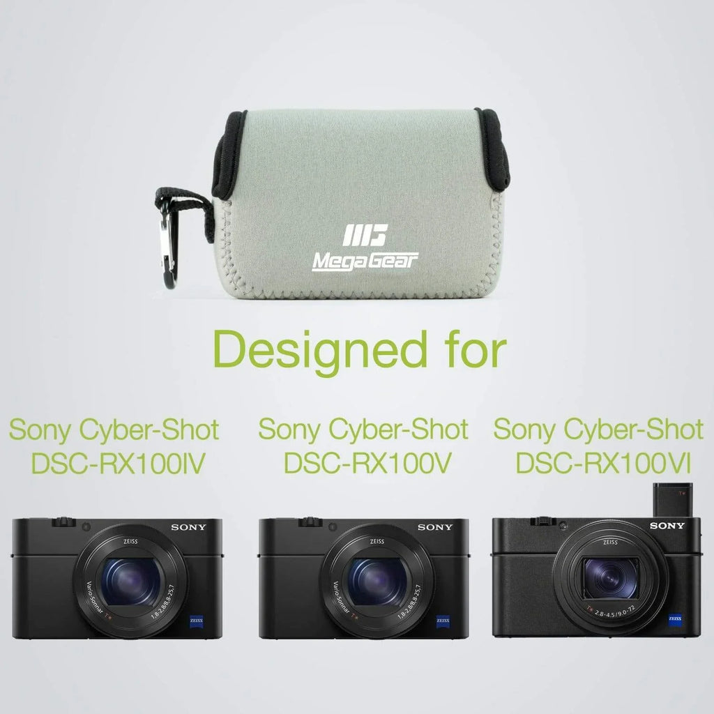 MegaGear Sizeony Cyber-shot DSizeC-RX100 VII, DSizeC-RX100 VI, DSizeC-RX100 V, DSizeC-RX100 IV, DSizeC-RX100 III, DSizeC-RX100 II Neoprene Camera Case