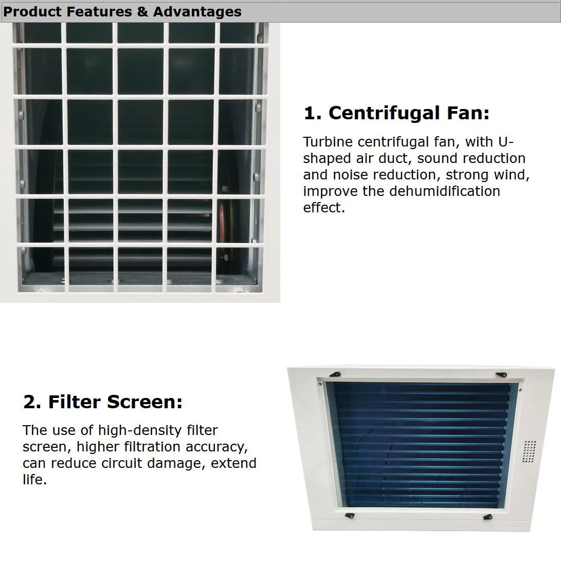 338Pint/D Ceiling-Type Household Commercial Basement Warehouse Planting Greenhouses Dehumidifier