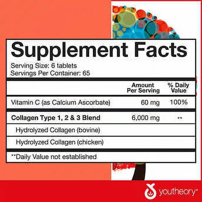 youtheory Collagen Advanced Formula, 390 Tablets (PACK OF 2)