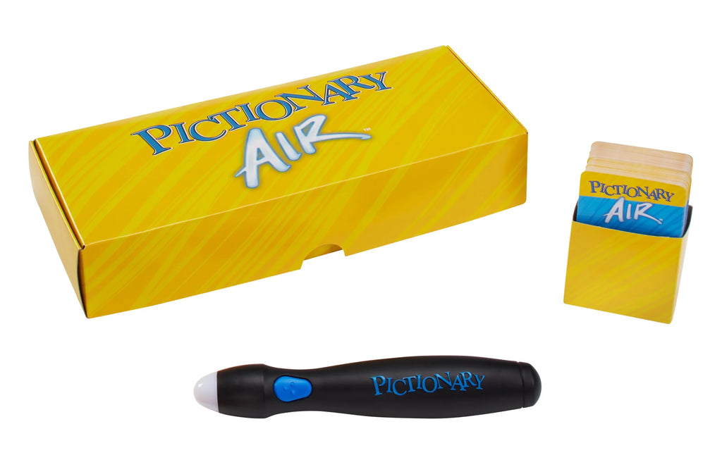 Pictionary Air Family Drawing Game with Light Pen and Clue Cards for Game Night