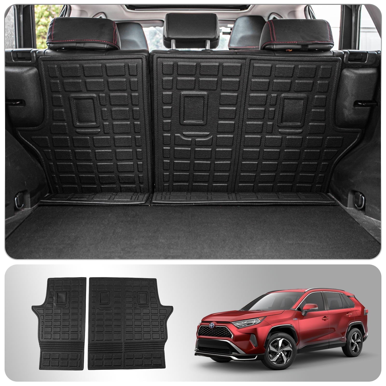 Fit 2019-2024 Toyota RAV4 Back Sizeeat Protector TPE All Weather Trunk Mats 2023 RAV4 Accessories