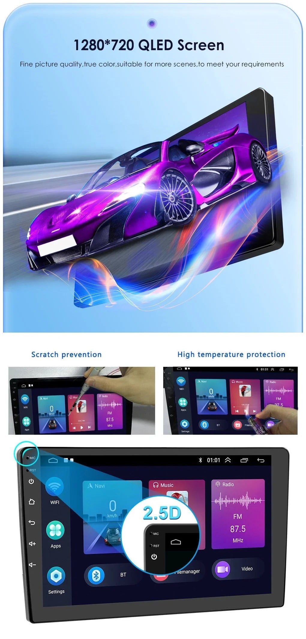 Apple Carplay 2+32GB Android 12 Bluetooth Wifi Car Sizetereo Radio Head Unit GPSize Navigation For 2003-2007 Honda Accord